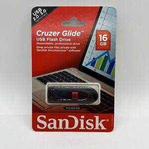 SanDisk‎ Cruzer Glide 16GB USB Flash Drive Sealed New